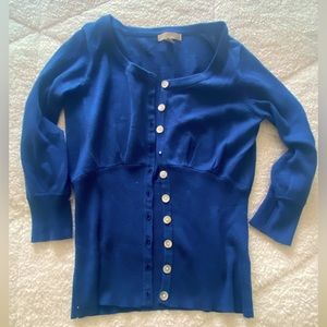 Cardigan that when buttoned makes your waist look shapely!